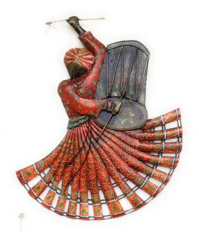 Metal Handicraft Rajasthan Lahriya Dancing Wall Decor Metal Art