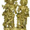 Brass radha krishna idol