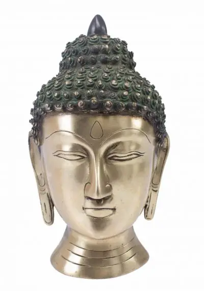 Brass Lord Gautam Buddha Head Idol