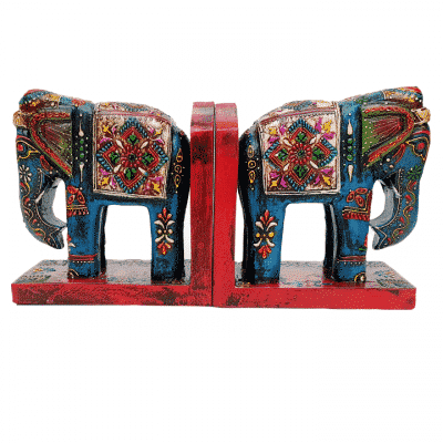 Rajasthan Handicraft Wooden Elephant Bookends