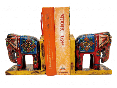 Rajasthan Handicraft Wooden Elephant Bookends