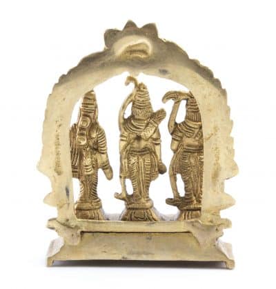 Brass Ram Darbar Idol, Murti, Ram, Sita, Laxman and Lord Hanuman Idol