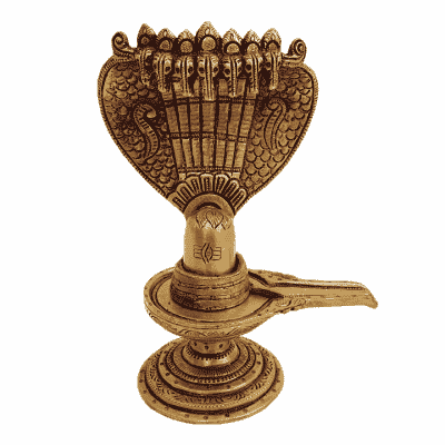 Brass Lord Shiva Shivling with Sheshnaag