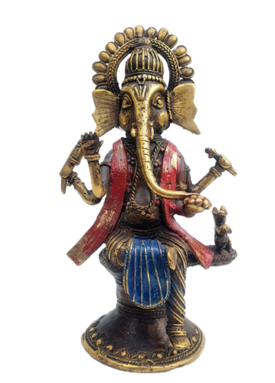 Brass Dhokra Lord Ganesha Idol