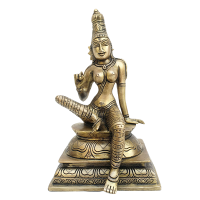 Brass Parvati Idol in Antique Finish