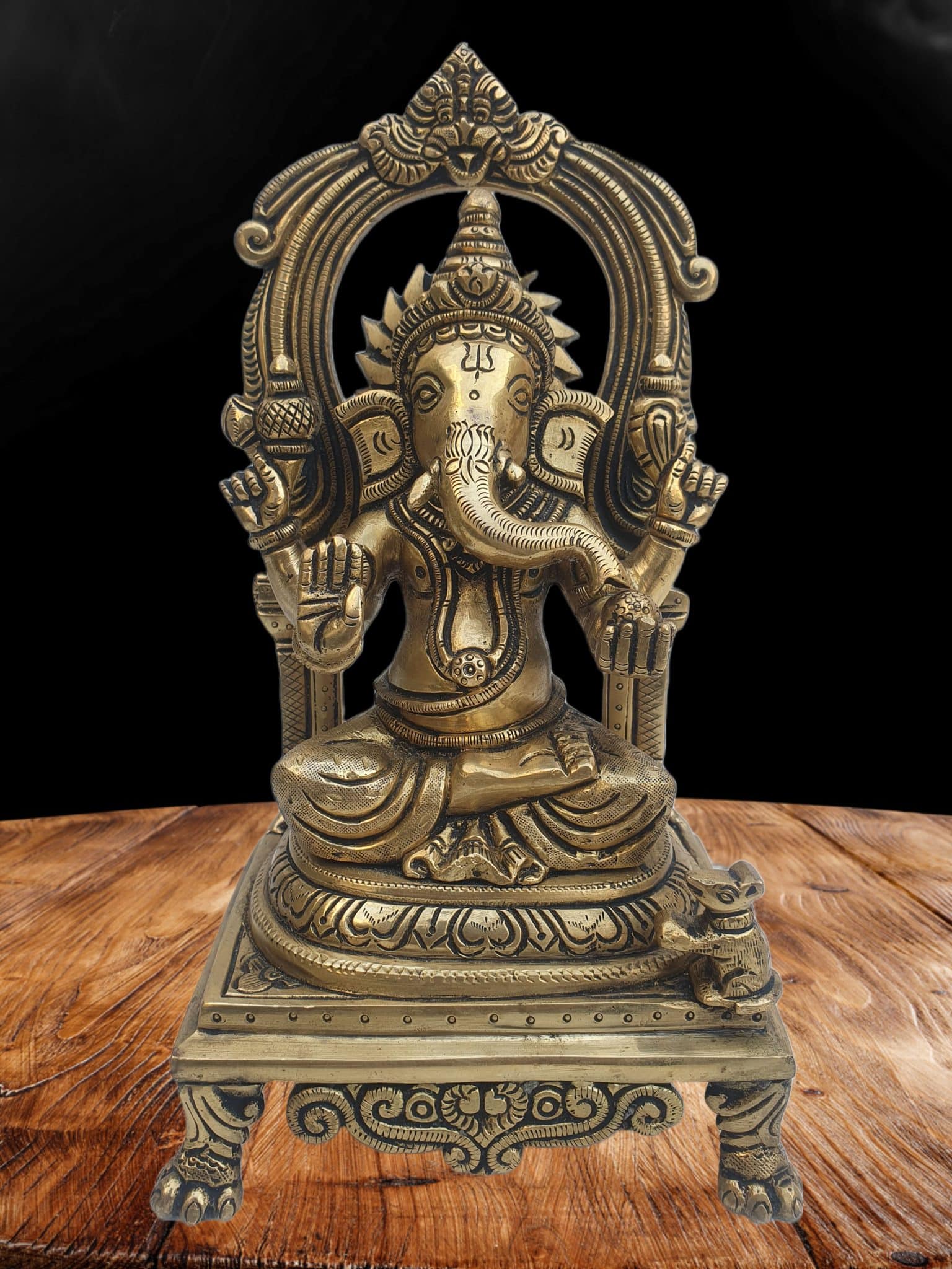 MohanJodero Lambodar Brass Ganesha Idol