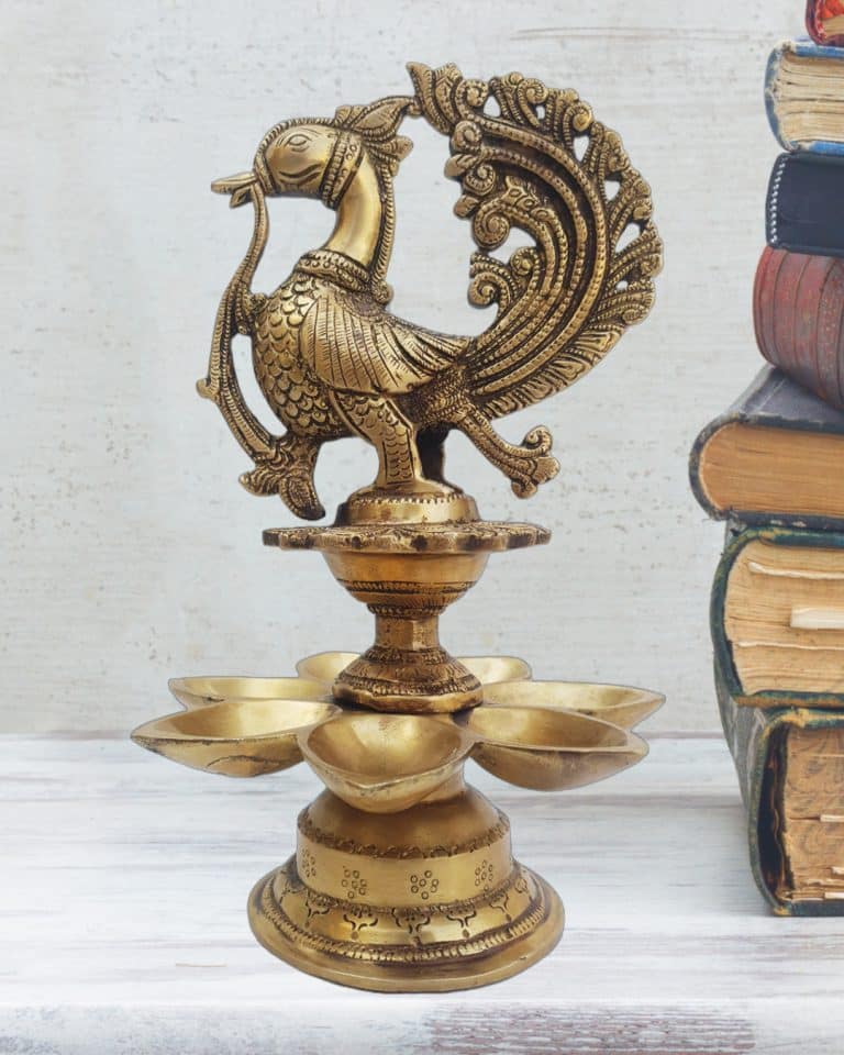 Brass Lord Krishna Arjun Rath Buy Indian Handicrafts Online I