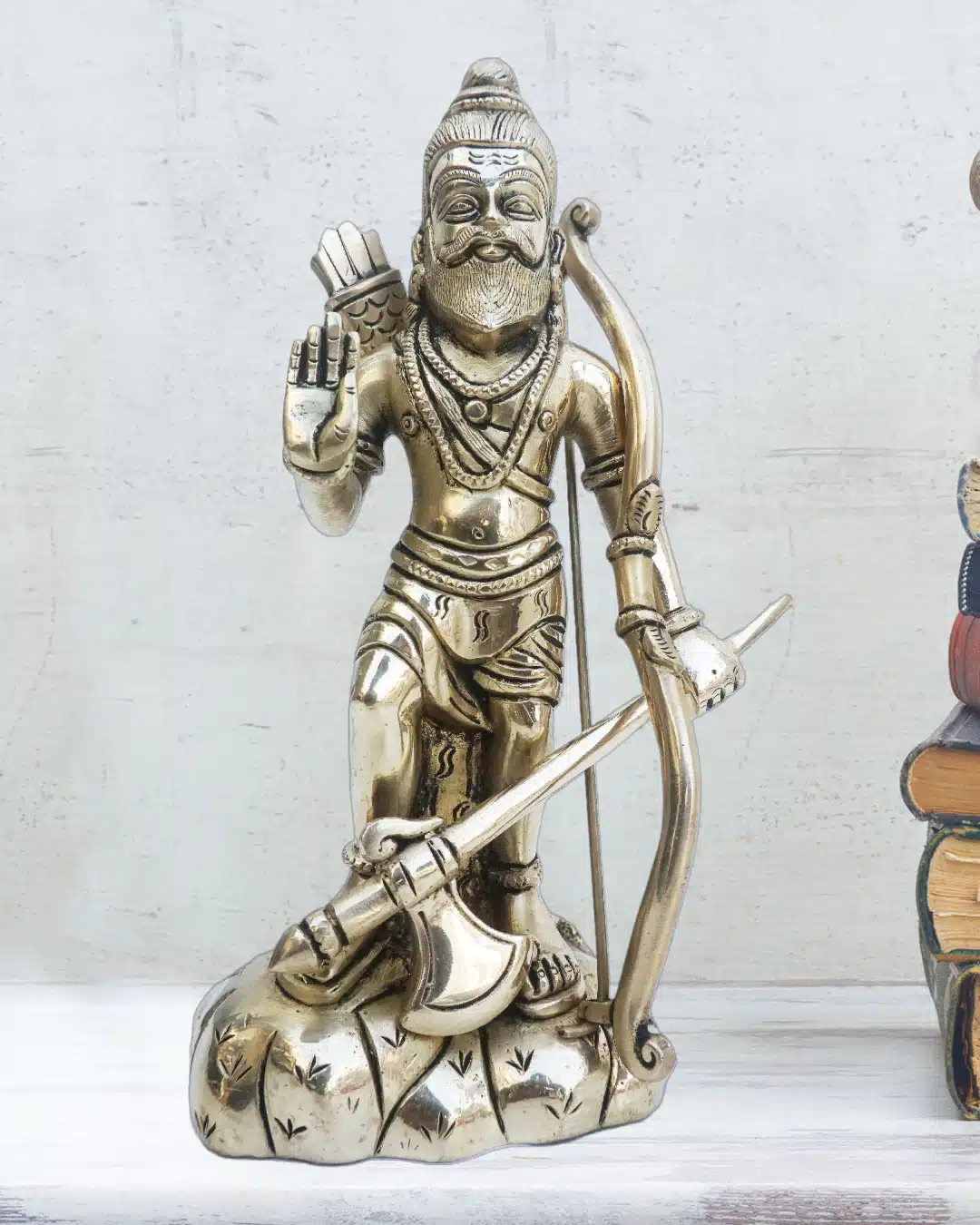 MohanJodero Brass Parshuram Idol, Incarnation of Lord Vishnu