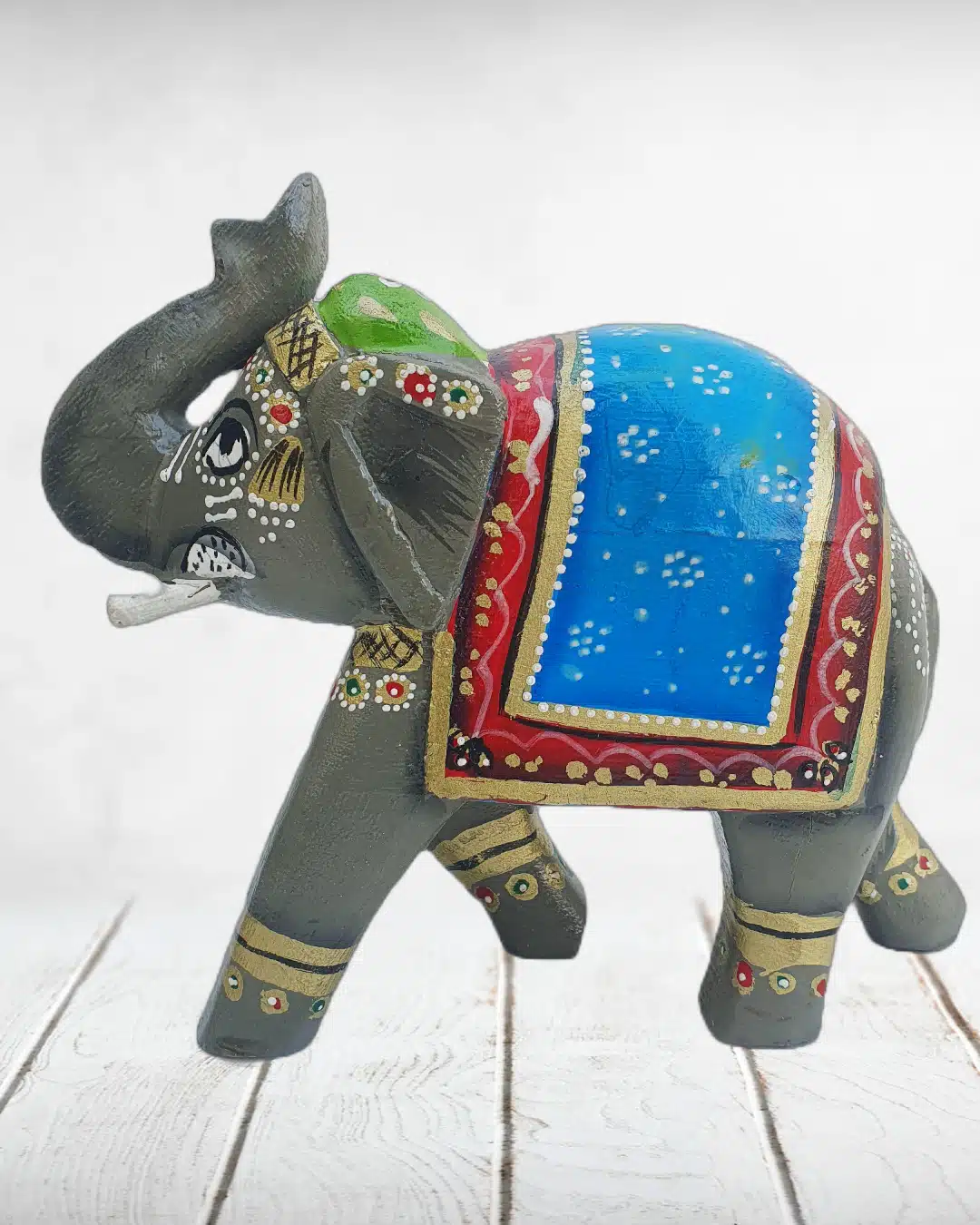 Rajasthan Handicraft Wooden Elephant Handpainted