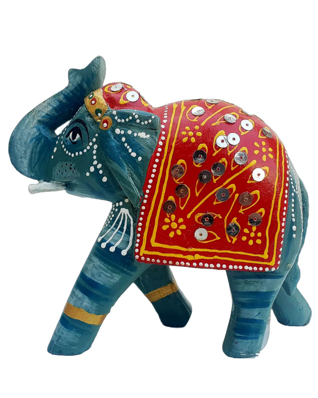 Rajasthan Handicraft Wooden Elephant with handpainted Floral Work